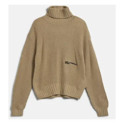 Rolák karl lagerfeld jeans klj oversized rollneck sweater safari