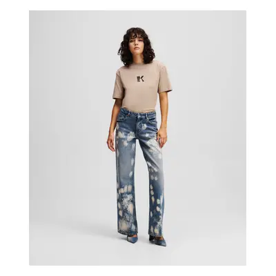 Džíny karl lagerfeld jeans klj mr relaxed bleach denim bleached denim