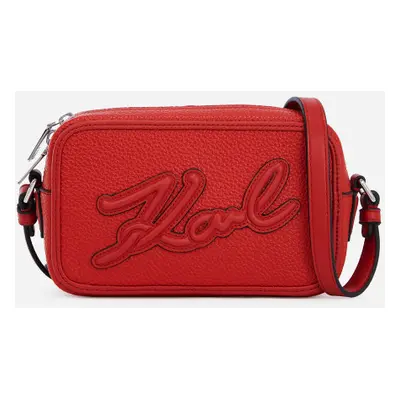 Crossbody karl lagerfeld k/skuare camera bag grainy klassic red