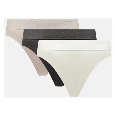 Spodní prádlo diesel ufst-cotton-thong-threepack st grey