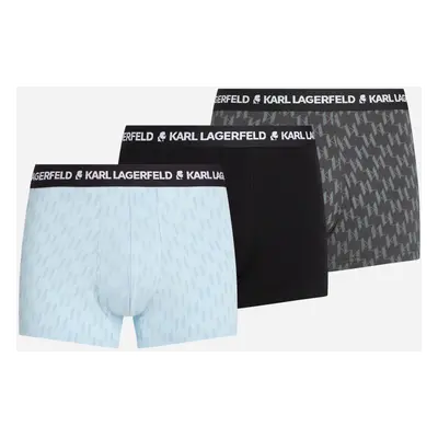 Spodní prádlo karl lagerfeld monogram aop trunk kl monog aop blue-asphalt