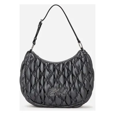 Kabelka karl lagerfeld k/signature kuilt hobo gunmetal