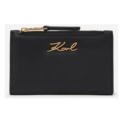 Peněženka karl lagerfeld k/signature slim bifold wallet black/gold