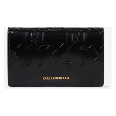 Pouzdro na platební karty karl lagerfeld k/skuare sp shiny bifold ch black