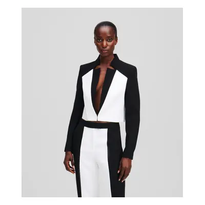 Blejzr karl lagerfeld colour block tailored jacket white/black