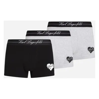 Spodní prádlo karl lagerfeld karl heart trunk black/grey melange