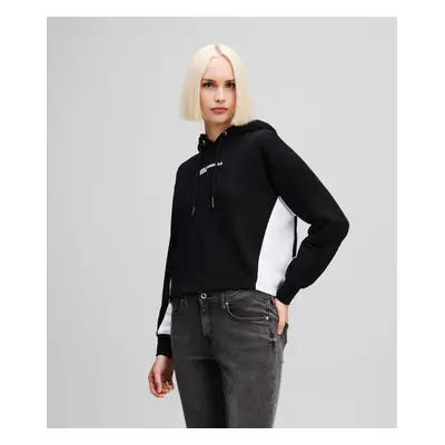 Mikina karl lagerfeld jeans klj colour block hoodie black/white