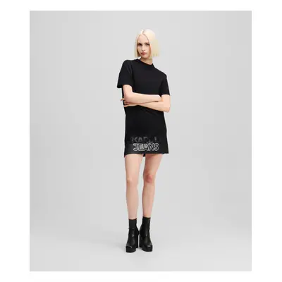 Šaty karl lagerfeld jeans klj relaxed graphic tee dress black