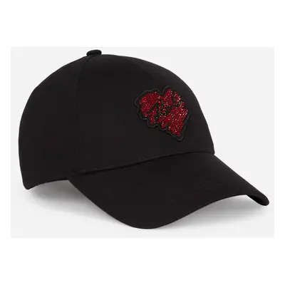 Kšiltovka karl lagerfeld k/hearts cap black