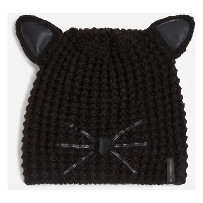 Čepice karl lagerfeld k/essential choupette beanie black