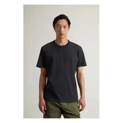 Tričko woolrich sheep tee dark grey melange