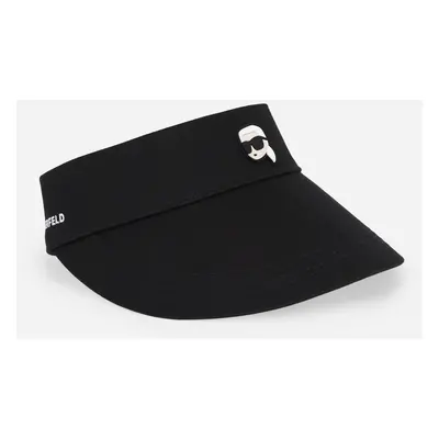 Kšilt karl lagerfeld k/ikonik 2.0 wide brim visor black