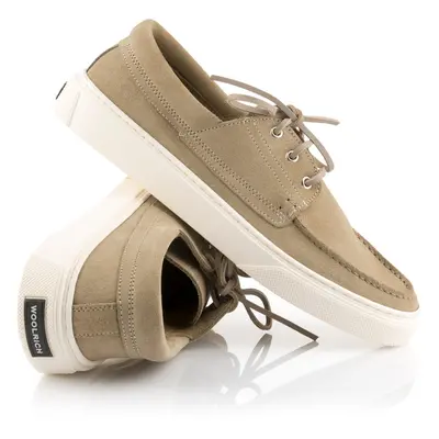 Polobotky woolrich boat shoes man rovesciato beige