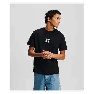 Tričko karl lagerfeld jeans klj reg ss k-logo tee black