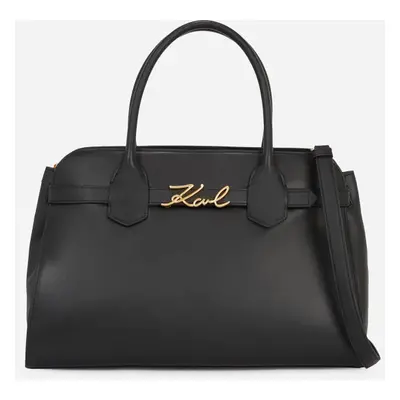 Kabelka karl lagerfeld k/signature top handle black/gold