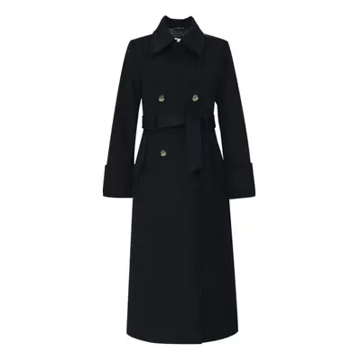 Kabát donna karan 140cm slim wool coat black