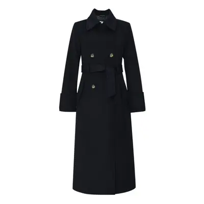 Kabát dkny 140cm slim wool coat black