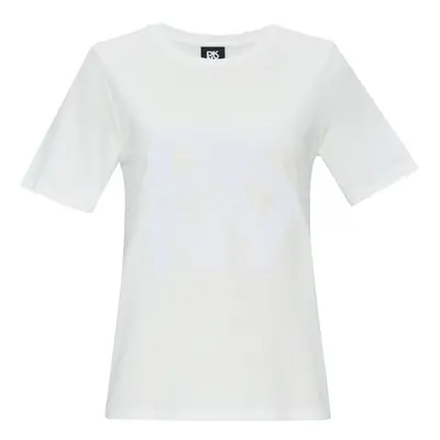 Tričko dkny regular t shirt w/ve white