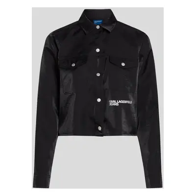 Košile karl lagerfeld jeans klj boxy iridescent shirt iridescent black