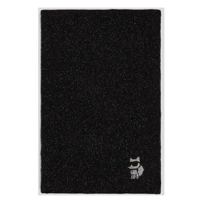 Šála karl lagerfeld k/ikonik 2.0 choup lur scarf black/silver