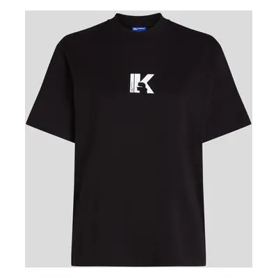 Tričko karl lagerfeld jeans klj reg ss k-logo tee black