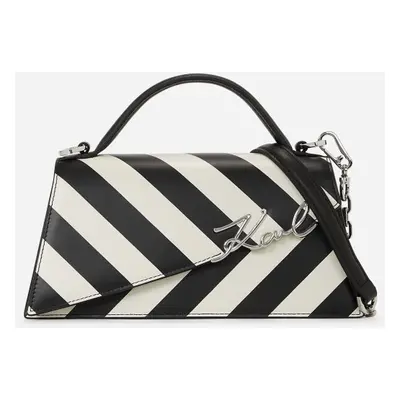 Kabelka karl lagerfeld k/signature sp slim crossbody small stripe black-white