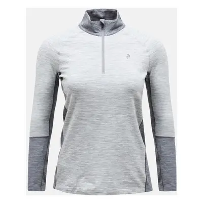 Termo prádlo peak performance w magic half zip med grey mel