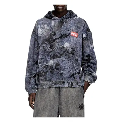 Mikina diesel s-boxt-hood-r8 sweat-shirt blue