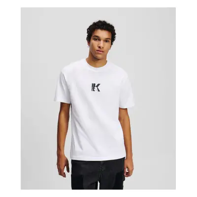 Tričko karl lagerfeld jeans klj reg ss k-logo tee white