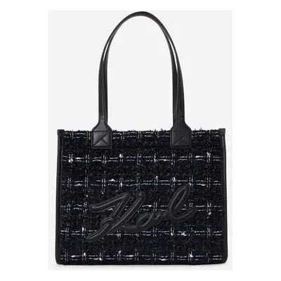 Kabelka karl lagerfeld k/skuare sp md tote boucle dark navy boucle