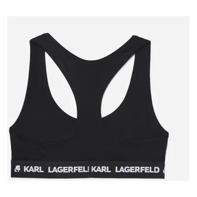 Spodní prádlo karl lagerfeld logo bralette black