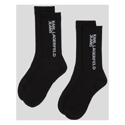 Ponožky karl lagerfeld jeans essential logo socks set black