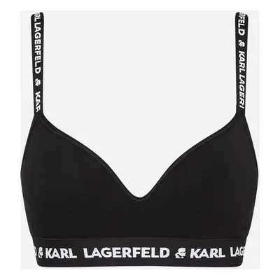 Spodní prádlo karl lagerfeld logo padded bra black