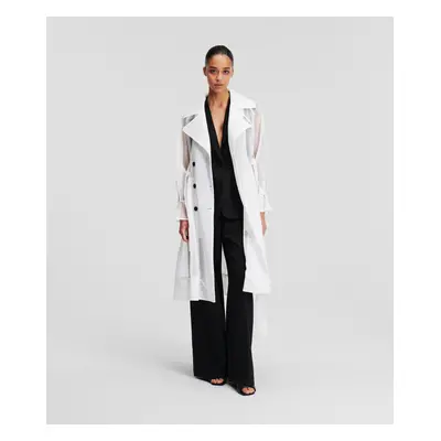 Kabát karl lagerfeld hun kim's edit mesh coat white