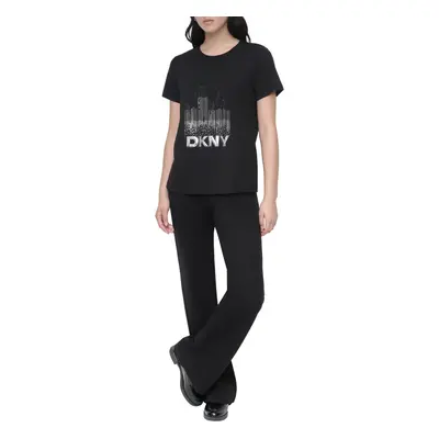 Tričko dkny s/s city scape hotfi black