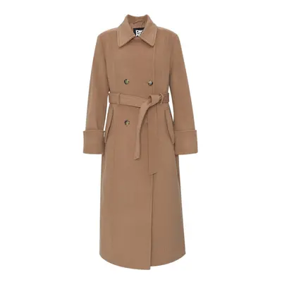 Kabát dkny 140cm slim wool coat camel