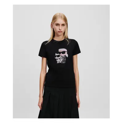 Tričko karl lagerfeld ikon rs duo t-shirt black