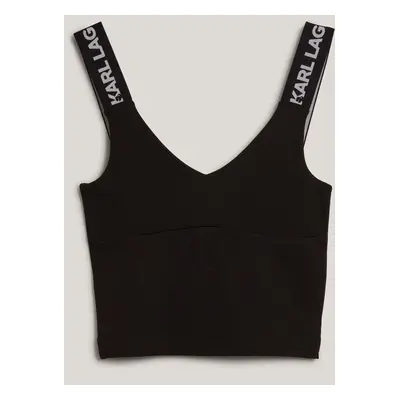 Top karl lagerfeld jeans klj klj logo bra top black