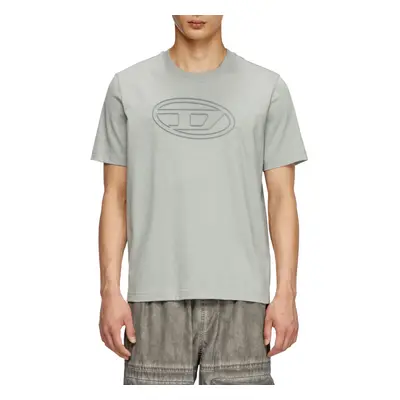 Tričko diesel t-adjust-bigoval t-shirt neutral gray