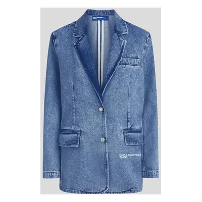 Blejzr karl lagerfeld jeans klj denim blazer mid blue stone