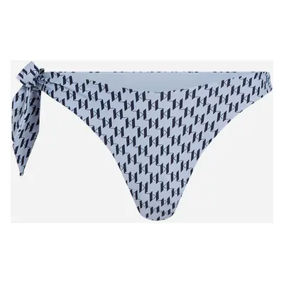 Plavky karl lagerfeld monogram tie rio bottom kl aop kntky bl-md indigo