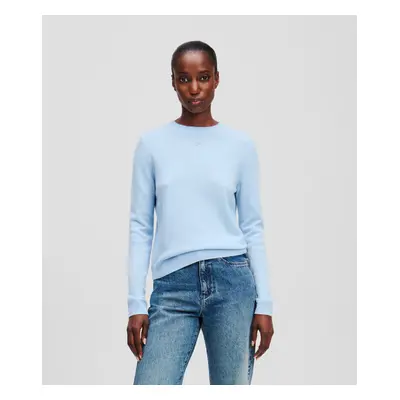 Svetr karl lagerfeld cashmere crew neck kentucky blue