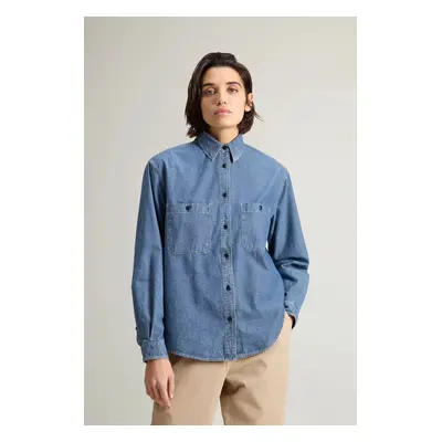 Košile woolrich chambray shirt citadel