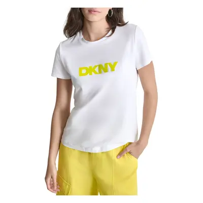 Košile dkny s/l neon gel logo th white