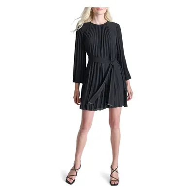 Šaty dkny l/s pleated a-line black