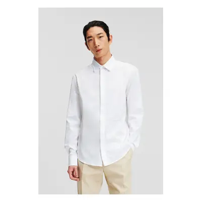 Košile karl lagerfeld kl monogram shirt white