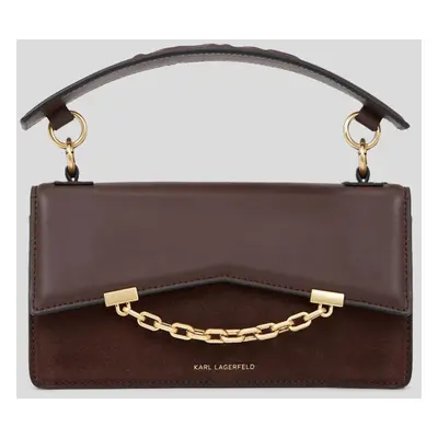 Crossbody karl lagerfeld k/seven grainy sp cb suede dark chocolate