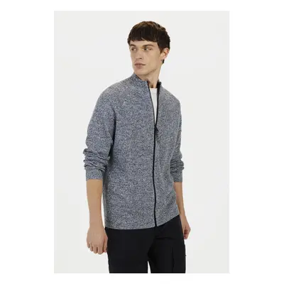 Svetr camel active knitted jacket dark indigo