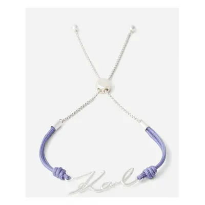 Náramek karl lagerfeld k/signature cord bracelet iris purple