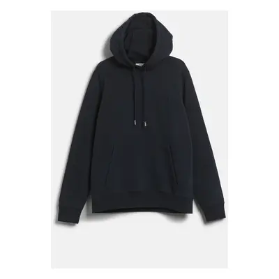 Mikina woolrich logo script hoodie melton blue